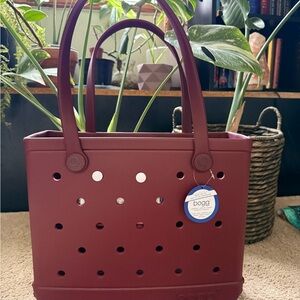 BOGG BAG Maroon Tote with Double Handles